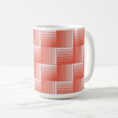 マグ – オレンジ色の網掛けリボン織り (正面右)