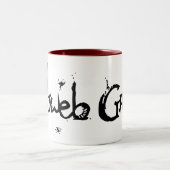 マグ: クモの巣のゲーム ツートーンマグカップ (中央)