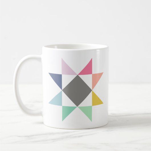 マグ、コーヒー・マグ、キルトのブロックのマグをキルトにして下さい コーヒーマグカップ (左)