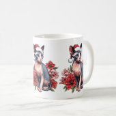 マグ |サンタハットを着たクリスマススフィンクス猫 (正面右)