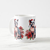 マグ |サンタハットを着たクリスマススフィンクス猫 (正面左)