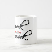 マグ- "チームワークはDreamworkを作ります! " コーヒーマグカップ (中央)