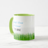 マグ – ツートーン – 誰の草も私の草より緑がない (正面左)