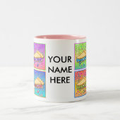 マグ-パイのポップアートの部分 ツートーンマグカップ (中央)