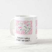 マグ。 ブタが飛ぶとき私は… コーヒーマグカップ (正面左)