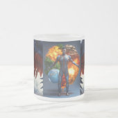 マグ・マルベルス：sip、ショップ、スマイル! フロストグラスマグカップ (中央)