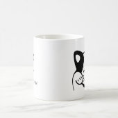 マグ。 モノグラム猫 コーヒーマグカップ (中央)