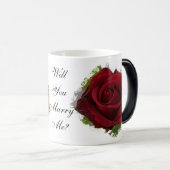 マグ・レッド・ローズをモーフィングして私と結婚するか モーフィングマグカップ (正面右)