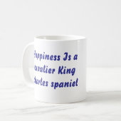 マグ: 三色の無頓着なチャールズ王スパニエル犬 コーヒーマグカップ (正面左)