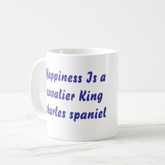 マグ: 三色の無頓着なチャールズ王スパニエル犬 コーヒーマグカップ (正面左)