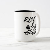 マグ-上昇及び粉砕のコーヒー重量蛋白質の振動 ツートーンマグカップ (正面右)