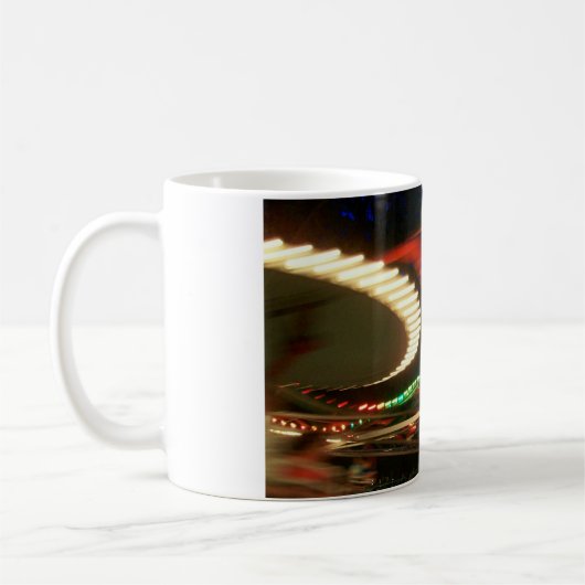 マグ-回転の乗車を傾けて下さい コーヒーマグカップ (左)