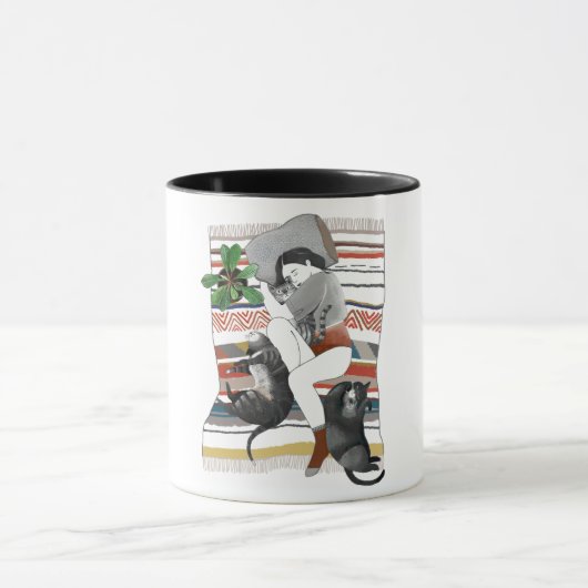 マグ |女の子は猫3匹と植物 (中央)