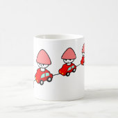 マグ-小さい車が付いている車 コーヒーマグカップ (中央)