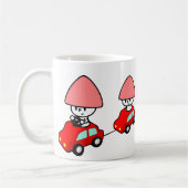 マグ-小さい車が付いている車 コーヒーマグカップ (左)