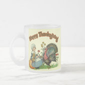 マグ-幸せな感謝祭 フロストグラスマグカップ (左)