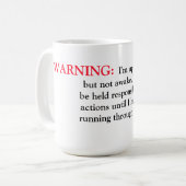 マグ/引用文警告「s」 コーヒーマグカップ (正面左)