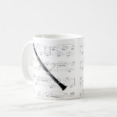 マグ-楽譜のクラリネット マグカップ (正面左)