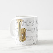 マグ-楽譜のテューバ マグカップ (正面左)