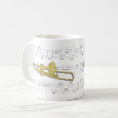 マグ-楽譜のトロンボーン(valved) マグカップ (正面左)