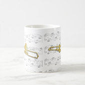 マグ-楽譜のトロンボーン(valved) マグカップ (中央)