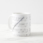 マグ-楽譜のフルート マグカップ (正面左)