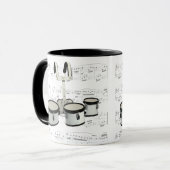 マグ-楽譜の行進のドラム マグカップ (正面左)