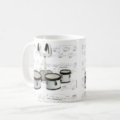 マグ-楽譜の行進のドラム マグカップ (正面左)