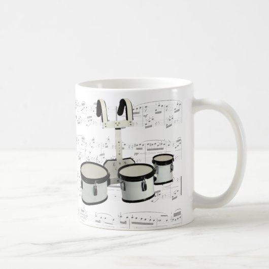 マグ-楽譜の行進のドラム マグカップ (右)