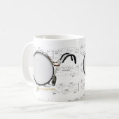 マグ-楽譜の行進のバスドラム マグカップ (正面左)