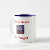 マグ-決してアナグマの傷ものを忘れないで下さい ツートーンマグカップ (正面左)