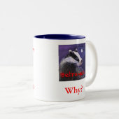 マグ-決してアナグマの傷ものを忘れないで下さい ツートーンマグカップ (正面右)