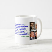 マグ-略奪についてのフレデリックBastiatの引用文 コーヒーマグカップ (正面右)