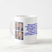 マグ-略奪についてのフレデリックBastiatの引用文 コーヒーマグカップ (正面左)