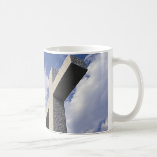 マグ-白い石造りの十字 コーヒーマグカップ (右)