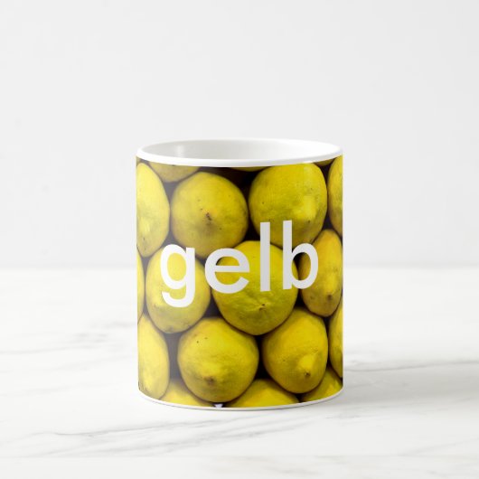 マグ: 着色しますドイツの黄色(gelb)を コーヒーマグカップ (中央)