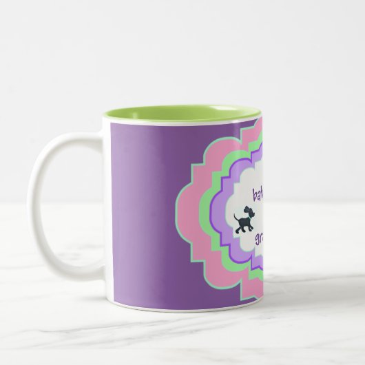 マグ-私のgranddogのベビーシッターをするI愛 ツートーンマグカップ (左)