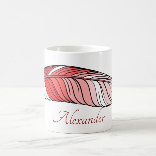 マグ – 羽と赤の名前 (中央)