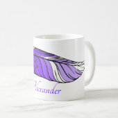 マグ – 羽毛と名前（紫） (正面右)