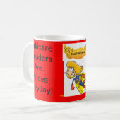 マグ。 育児の提供者は毎日英雄です コーヒーマグカップ (正面左)