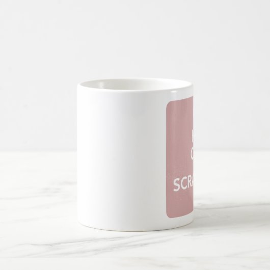 マグ、逆にされたピンクの平静そしてスクラップブックを保って下さい コーヒーマグカップ (中央)