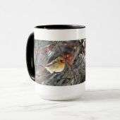 マグ-雪の（鳥）ショウジョウコウカンチョウ マグカップ (正面左)