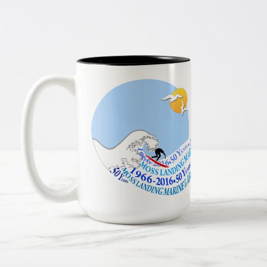 マグ(15のoz): ツートーン、MLML第50の波 ツートーンマグカップ (左)