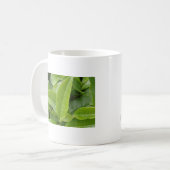 マグ、15のoz。、全白の着色 コーヒーマグカップ (正面左)