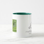 マグ、15のoz。、白いそして緑の信号器のスタイル マグカップ (中央)