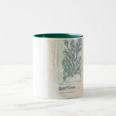 マグ- 2つの調子の植物のプリント ツートーンマグカップ (中央)