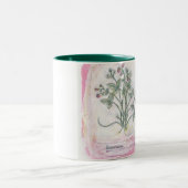 マグ- 2つの調子の植物のプリント ツートーンマグカップ (中央)