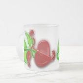 マグ- Entertwinedの葉 フロストグラスマグカップ (正面左)