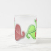 マグ- Entertwinedの葉 フロストグラスマグカップ (中央)