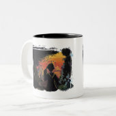 マグ- micgurroによるlo fi日没 ツートーンマグカップ (正面左)